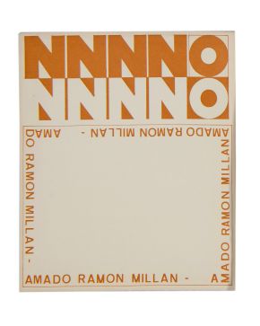 273-AMADO RAMÓN MILLAN. NNNNO"". 1969. Poesía Grupo N.O. Gráfica San Enrique, Madrid 1969. Número 43 de 300 ejemplares""