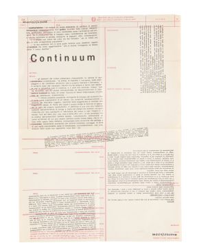 210-LUCIANO CARUSO (1944-2002). Tabula"". 1967. Poema visual en forma de póster & ""Manifest / azione. Continuum"", póster editado en Nápoles. 