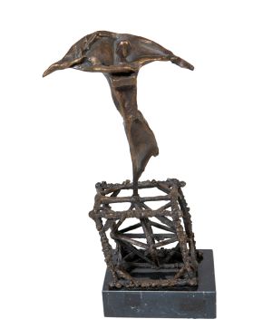 227-SALVADOR DALÍ (Figueras 1904-1989)  Gala Gradiva"". 1970 Bronce patinado sobre peana de mármol Firmada Nu