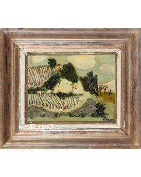 22-CLAUDE VERNARD (1926-2016)  CLAUDE VERNARD (París 1913-1999)  “Paysage de Dordogne”  Óleo sobre lienzo 