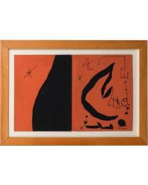 393-JOAN MIRÓ (Barcelona, 1893 - Palma de Mallorca 1983) “Les essènces de la terra”. 1969 Litografía sobre lienzo 